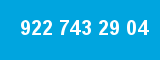 922 743 29 04 922 743 29 04